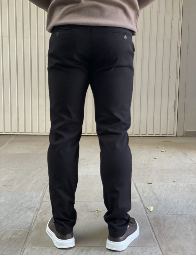 Ben Tailor ανδρικό μαύρο υφασμάτινο Chinos παντελόνι 0178 φωτογραφία